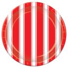 Red & White Stripes Plates