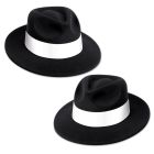 Black Velour Fedora w/Band