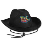 Black Felt Cowboy Hat w/Adjustable Chin Strap