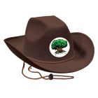 Brown Felt Cowboy Hat w/Adjustable Chin Strap
