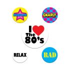 80's Party Buttons