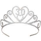 Glittered Metal "30" Tiara