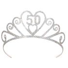 Glittered Metal "50" Tiara