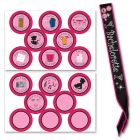 Bachelorette Satin Sash w/Badges