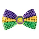 Glitz 'N Gleam Bow Tie, 3"h x 6.5"w - Mardi Gras