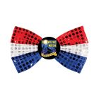 Glitz 'N Gleam Bow Tie, 3"h x 6.5"w - Patriotic