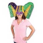 Masked Mardi Gras Hat w/Sequined Drape