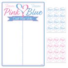 Gender Reveal Tally Board & Stickers