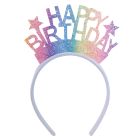 Glittered Happy Birthday Headband