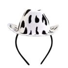 Cow Print Cowboy Hat Headband