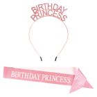 Birthday Princess Hdbnd & Gltrd Sash Set
