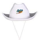 White Cowboy Hats w/ Adjustable Chin Strap