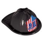 Black Plastic Fire Chief Hat