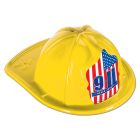 Yellow Plastic Fire Chief Hat