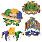 Paper-Stock Mardi Gras Masks