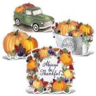 Foil Fall Thanksgiving Cutouts w/Easels