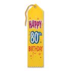 Happy "80th" Birthday Award Ribbon