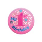 My "1st" Birthday Satin Button