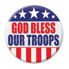 God Bless Our Troops Button