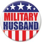 Military Husband Button
