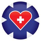 Medical Star Icon w/Heart Button