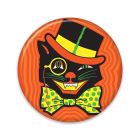 Vintage Halloween Cat Button