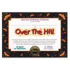 Over The Hill Certificate