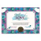 Certificate Of Love