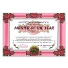 Mother Of The Year Certificate