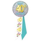 40th Birthday Rosette
