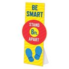 Be Smart Stand 6' Apart Crdboard Standee