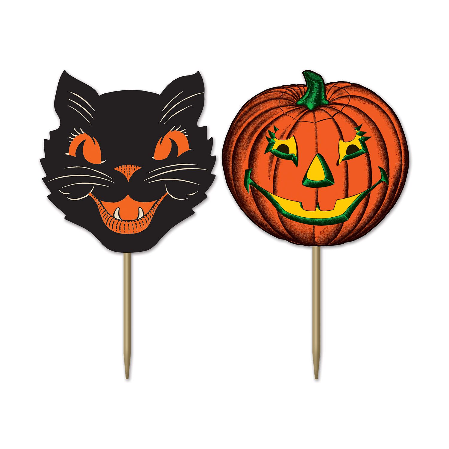 LOT Découpes Vintage Halloween Beistle – 4 Fournitures De Fête – Rétro