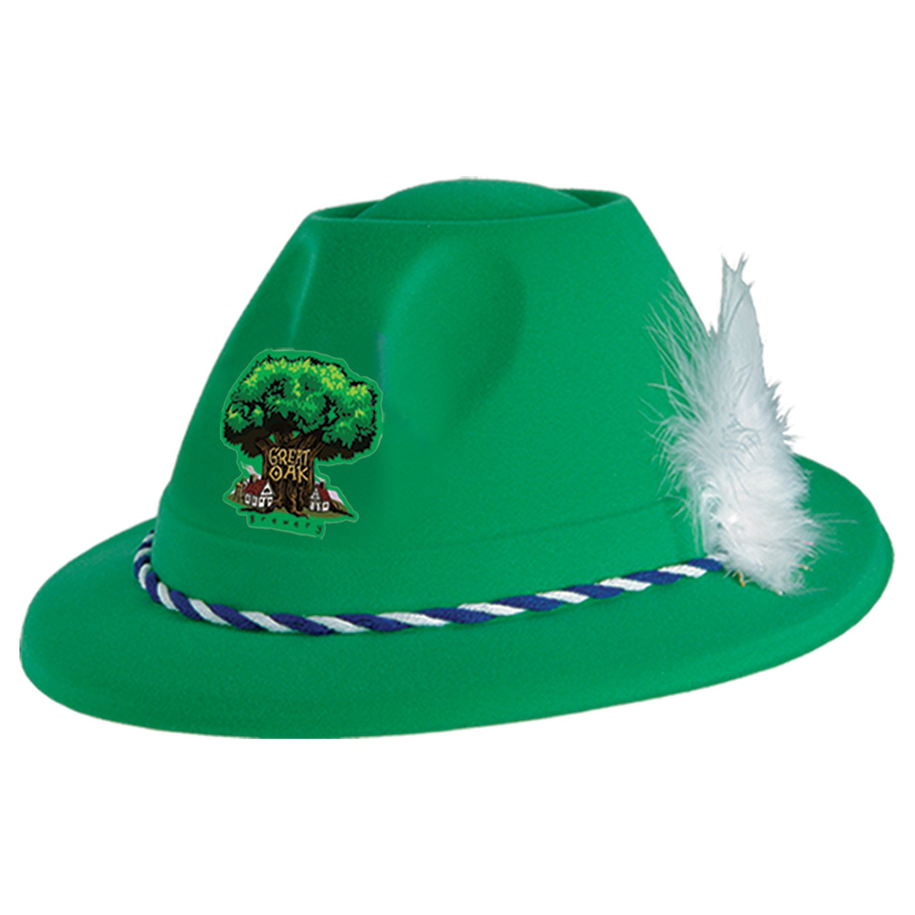 Green Velour Tyrolean Alpine Party Hat Beistle BG66898 Green Velour Tyrolean Alpine Party Hat Beistle BG66898