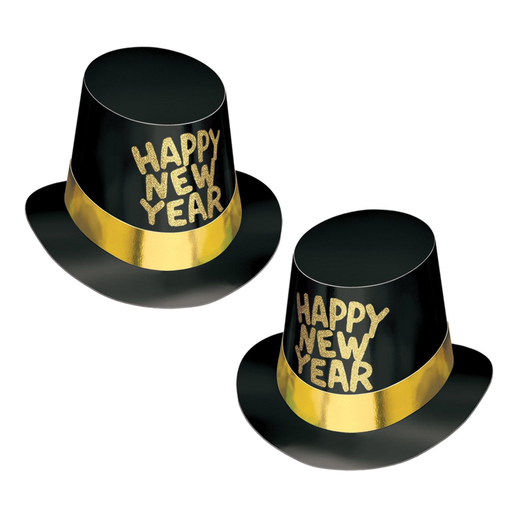 Black Hi-Hat w/Glittered HNY