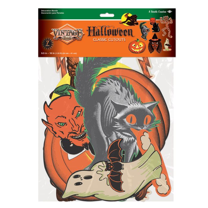 Beistle Halloween 24 cm Cutouts 4 Pack (6-Pack) : Beistle Halloween Cutouts 24 Piece, 8.5\"-9.25