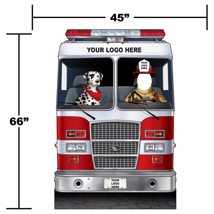 Fire Engine w/ Dalmatian Photo Prop