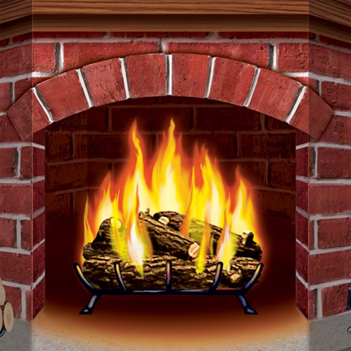 Stand outlet up fireplace