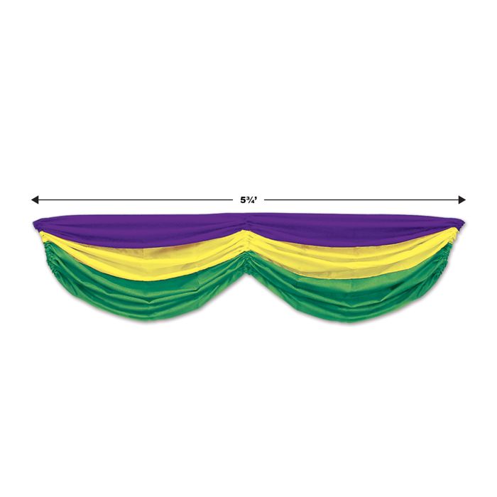 Beistle Mardi Gras Fabric Bunting - Thumbnail 2