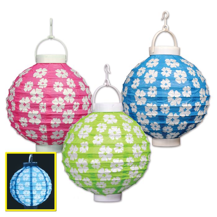 Light Up Hibiscus Paper Lanterns