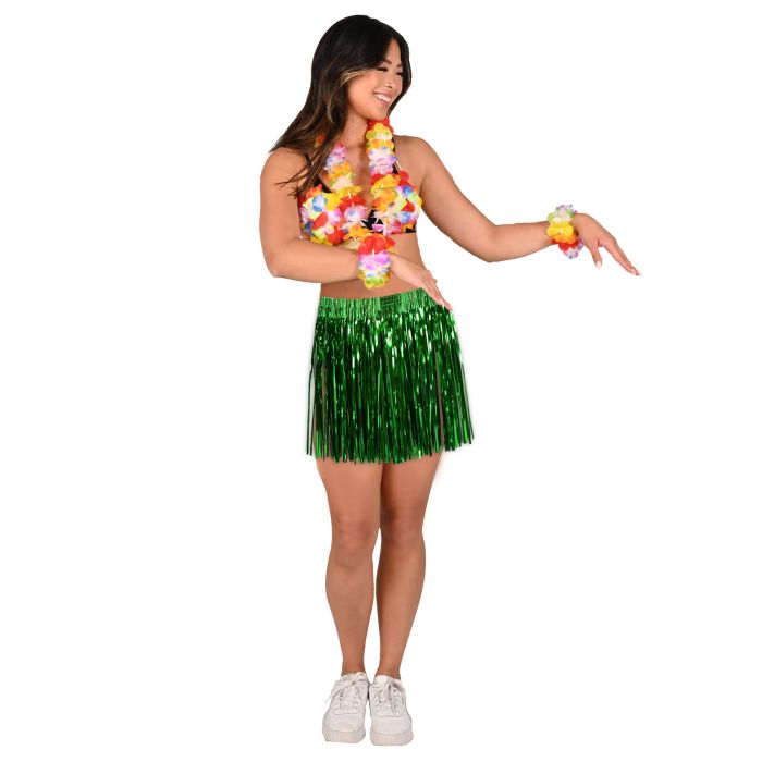 Silver online hula skirt