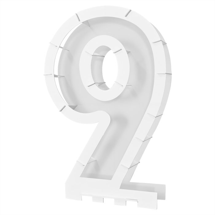 Balloon Mosaic Number "9" Frame