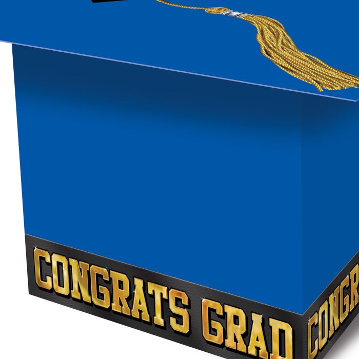 Blue Grad Cap Card Box