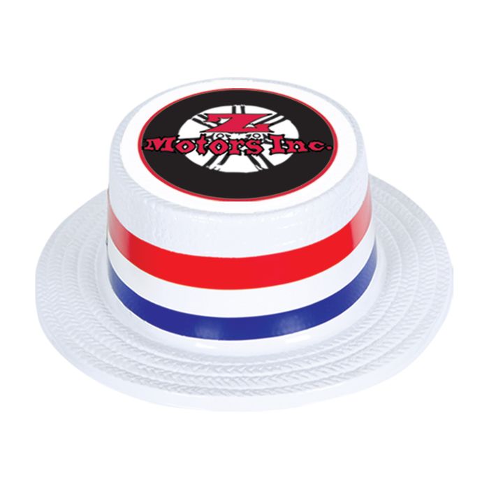 Plastic Skimmers w/ PaperStock Bands & Icon on Top