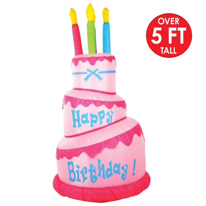 Happy Cakes エシャルプ　ピンク CURSIVE Happy Birthday Cake Topper - PINK | Bake Group