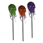 Glittered Plastic Skulls w/Stick