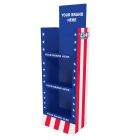 60" h x 19-3/4" w x 10-1/4" d 250th Birthday 3-Shelf Case Display