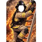 Lineman Firefighter with Ladder Photo Prop