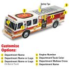 Custom Printed Paper-Stock Pop-Up Fire Truck
