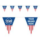 11-1/2" h x 9-1/2" l 250th Birthday Pennant Banner