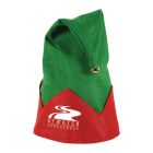 Green Felt Elf Hat w/Red Felt Trim & Bell - Direct Imprint